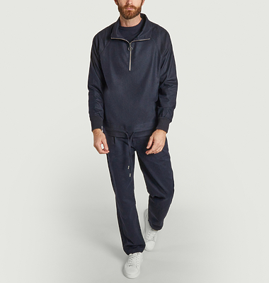 Sweatshirt col zippé