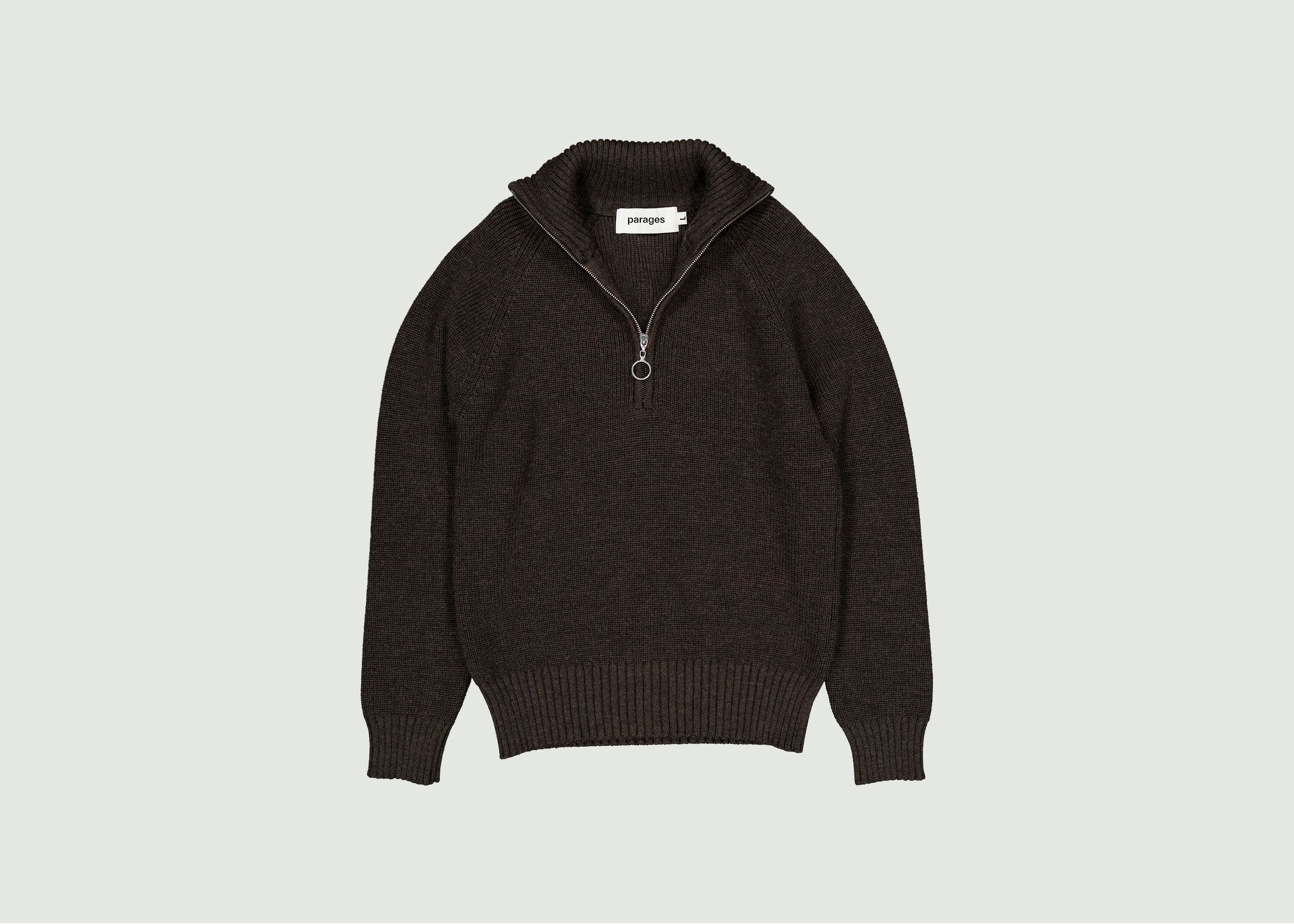 Trucker pullover with zipped collar - Parages
