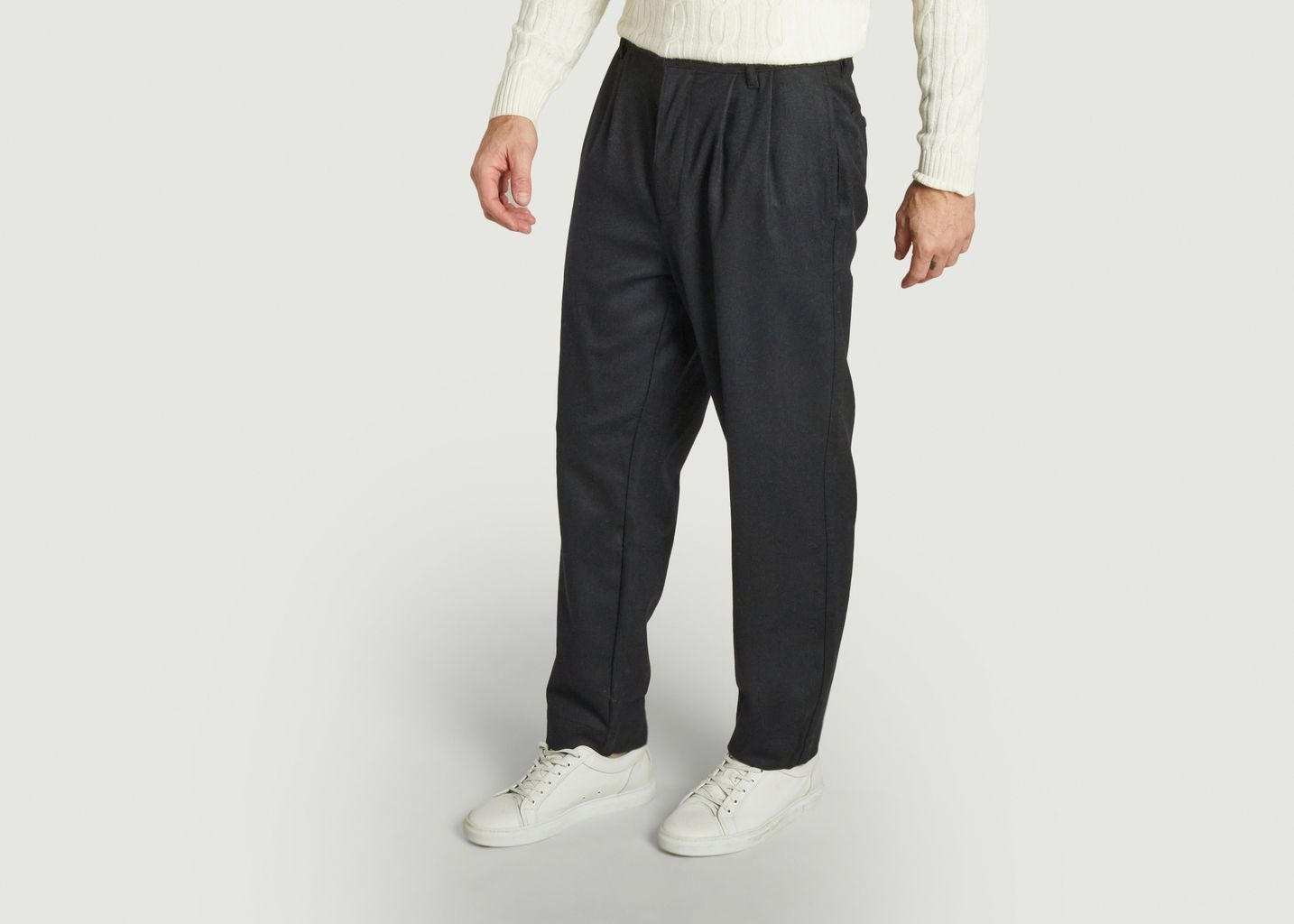 Double-pleated wool pants - Parages