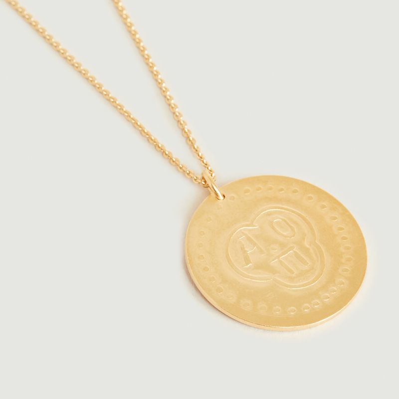 Ti Amo vermeil medal necklace - Par Coeur