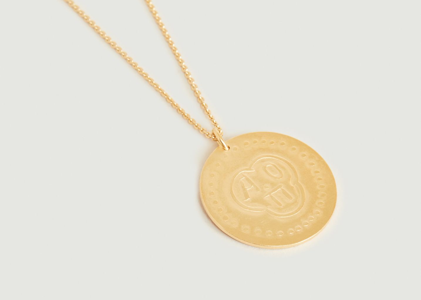 Ti Amo vermeil medal necklace - Par Coeur