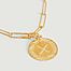 Lauriers XL vermeil medal short necklace to personalize - Par Coeur