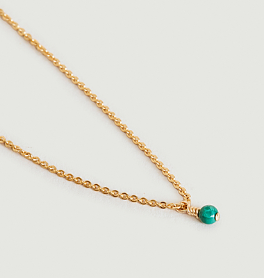Collier médaille vermeil chaîne fine Lauriers à personnaliser