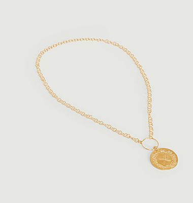 Lauriers S Vermeil Medaille Halskette zu personalisieren