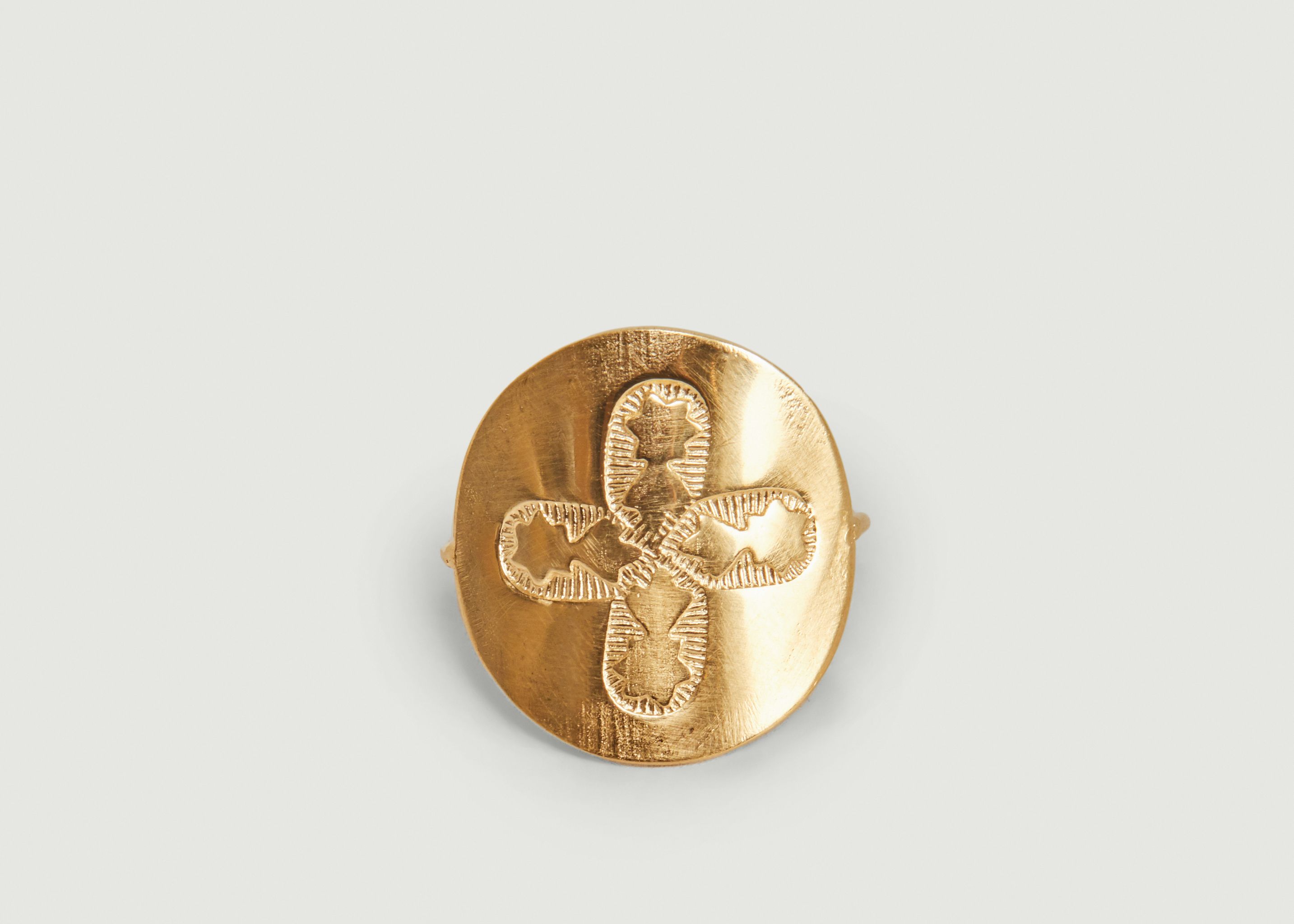 Bague vermeil Médaille Trèfle - Par Coeur
