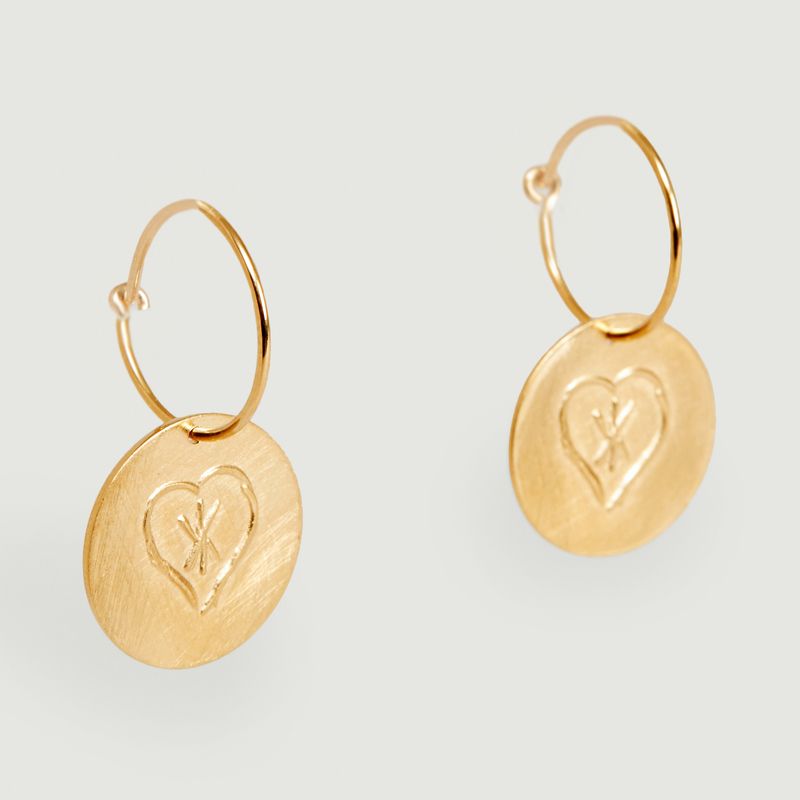 Coup de cœur vermeil hoop earrings - Par Coeur