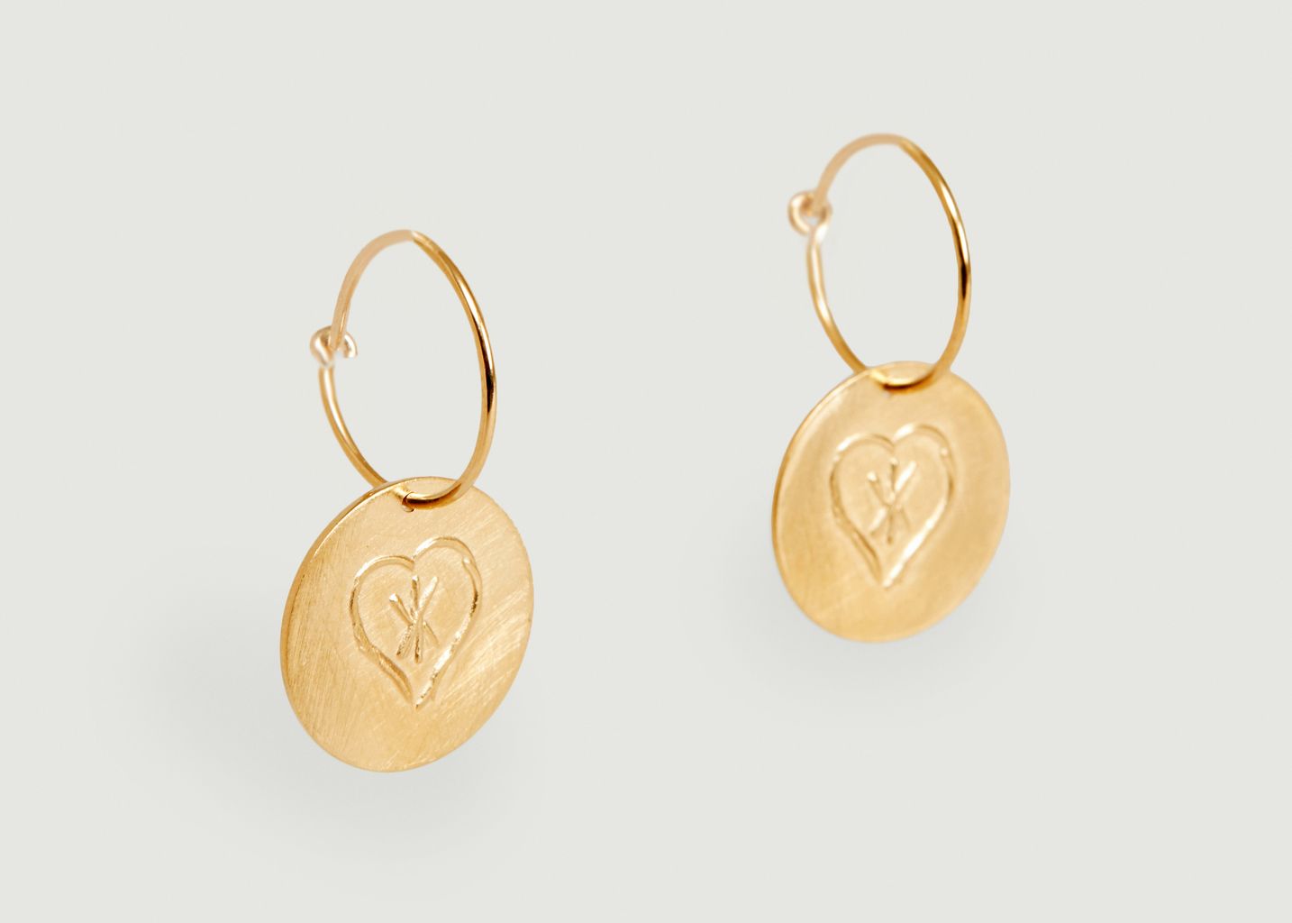 Coup de cœur vermeil hoop earrings - Par Coeur