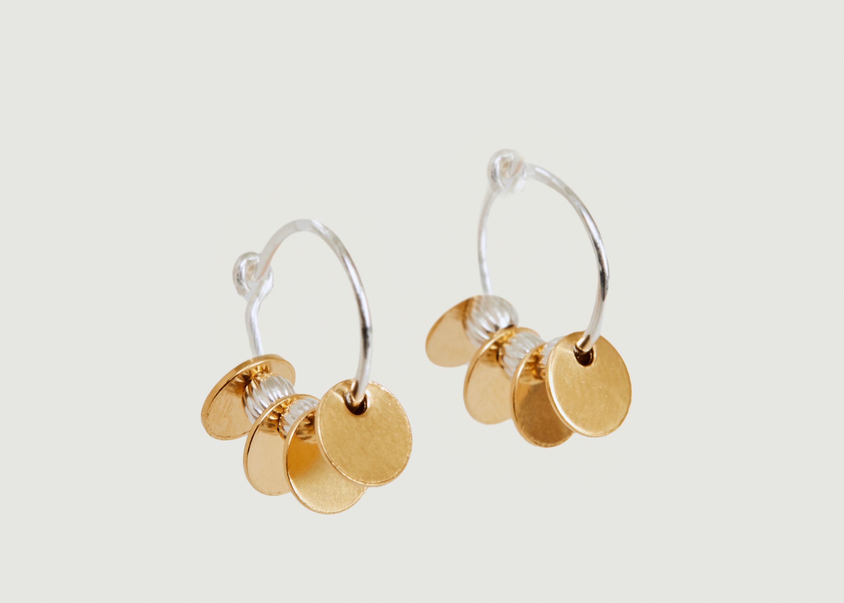 Thelma vermeil and silver hoop earrings - Par Coeur