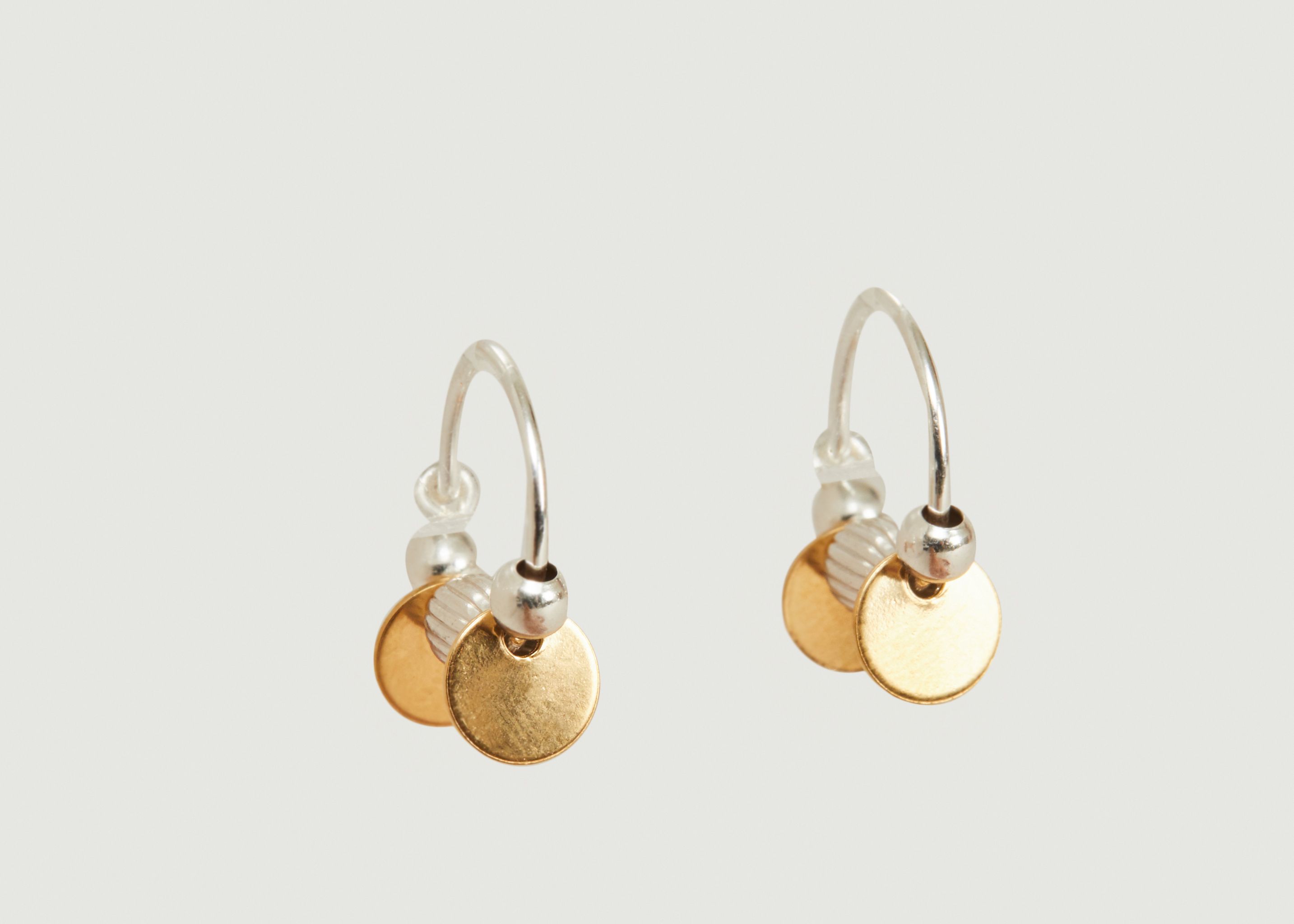 Louise vermeil and silver hoop earrings - Par Coeur