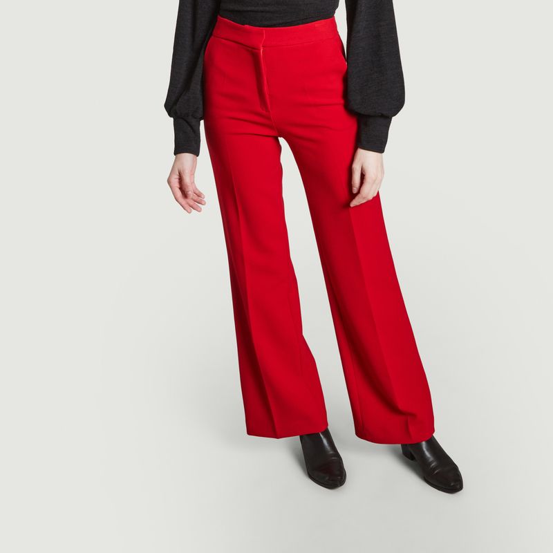 Sale Bossuet crepe pants Red Parisienne 