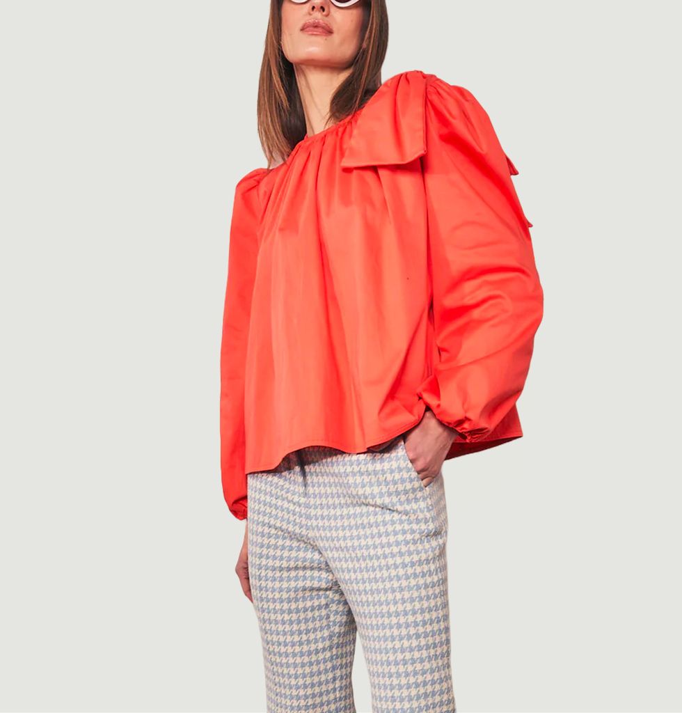 Haut Crop Top Rose Corail Ambiance Apparel - Dos Ouvert Avec Nœud, Taille M, Neuf Avec étiquettes