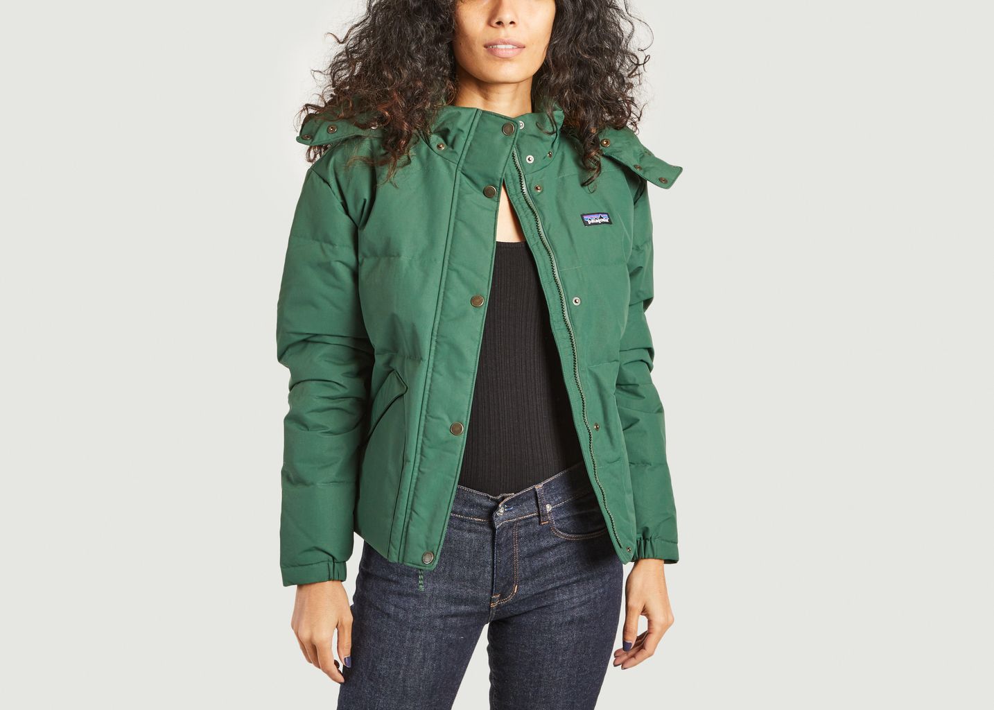 Downdrift hooded short down jacket 