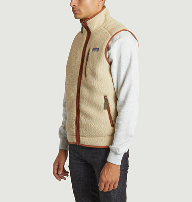 Retro Pile Ärmellose Fleece-Jacke