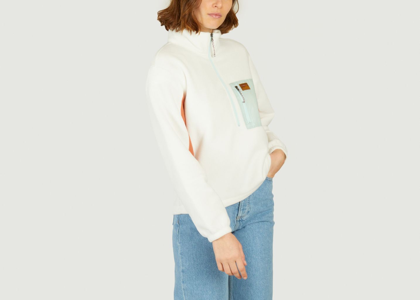 Fleece with trucker collar and contrasting details - Patagonia