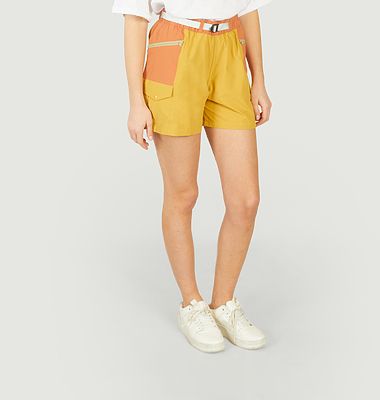 Belted casual canvas shorts