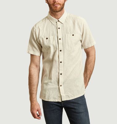 Back Step short sleeves hemp and organic cotton shirt