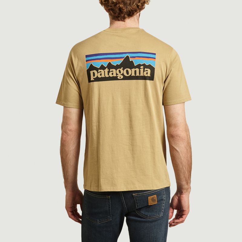 P6 Logo organic cotton t-shirt Beige Patagonia | L’Exception