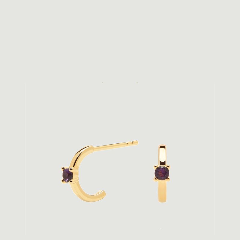 Lux Cavalier gold plated silver earrings - PDPAOLA