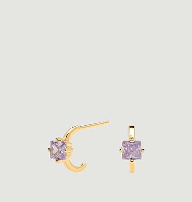 Boucles d'oreilles en argent plaqué or Lavender Lis Cavalier 