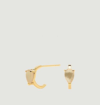 Amber Eclair Cavalier gold plated silver earrings