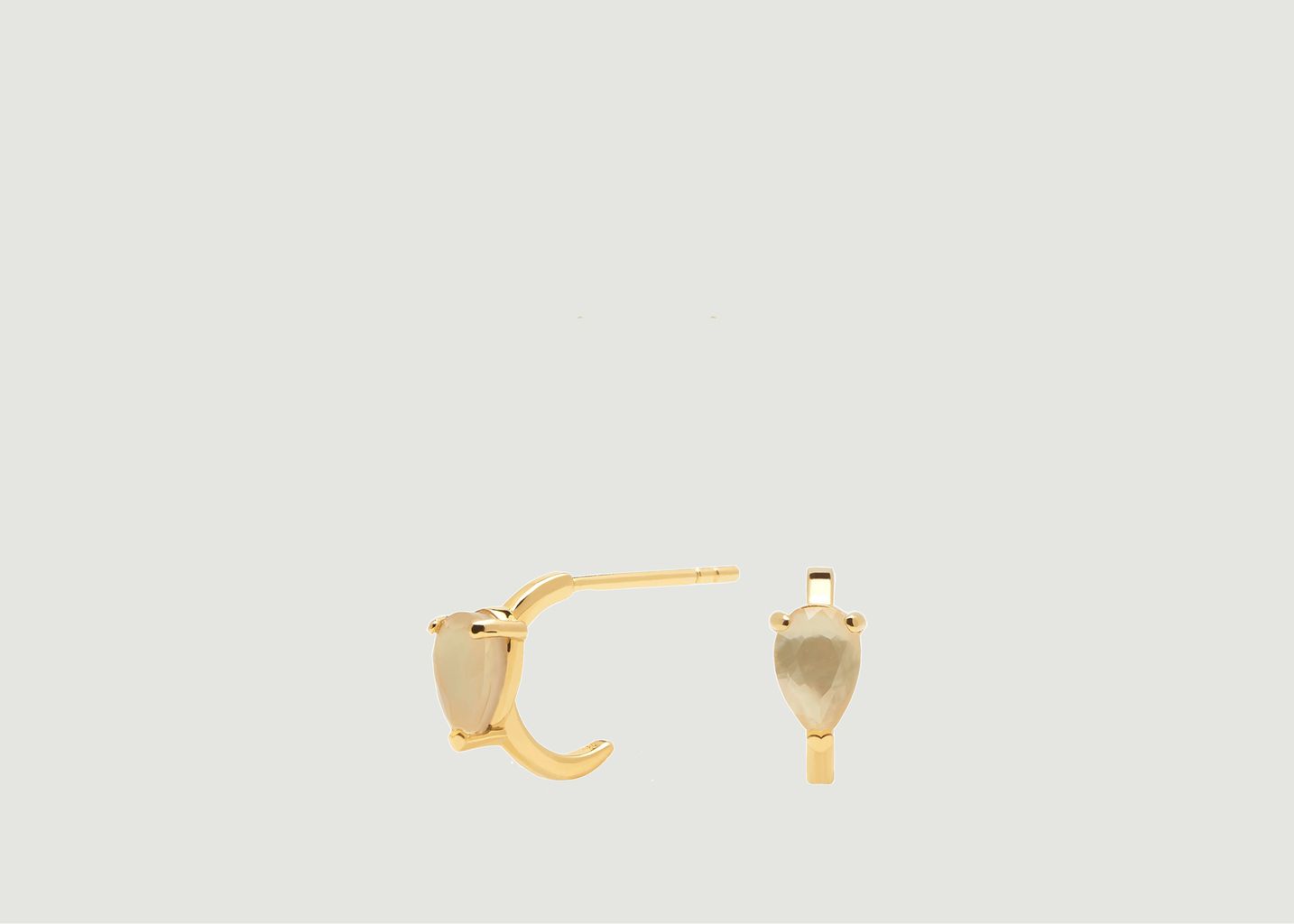 Amber Eclair Cavalier gold plated silver earrings - PDPAOLA