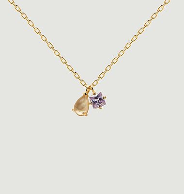 Velours Cavalier gold plated silver fine necklace