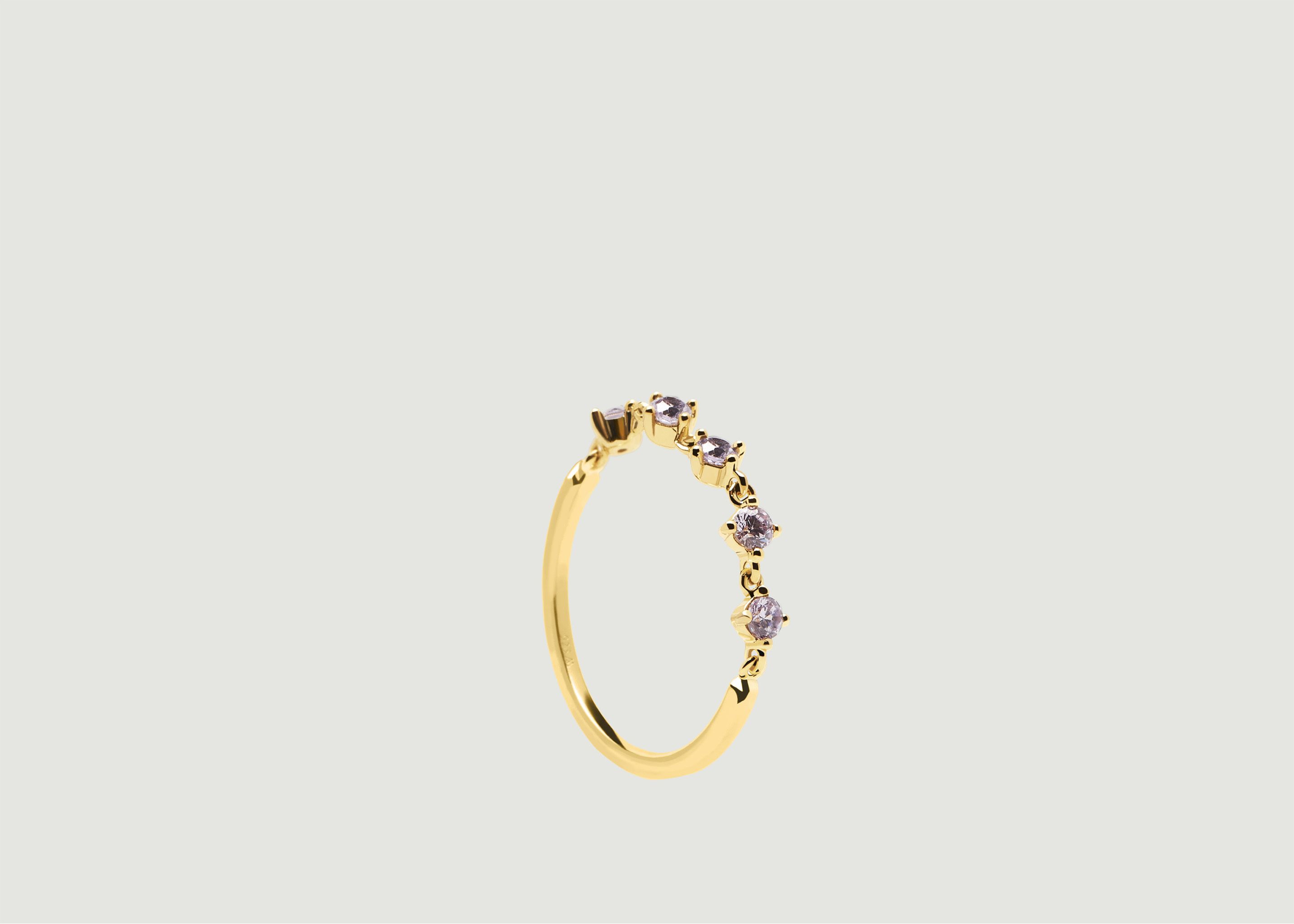 Victoria Cavalier gold plated silver ring - PDPAOLA