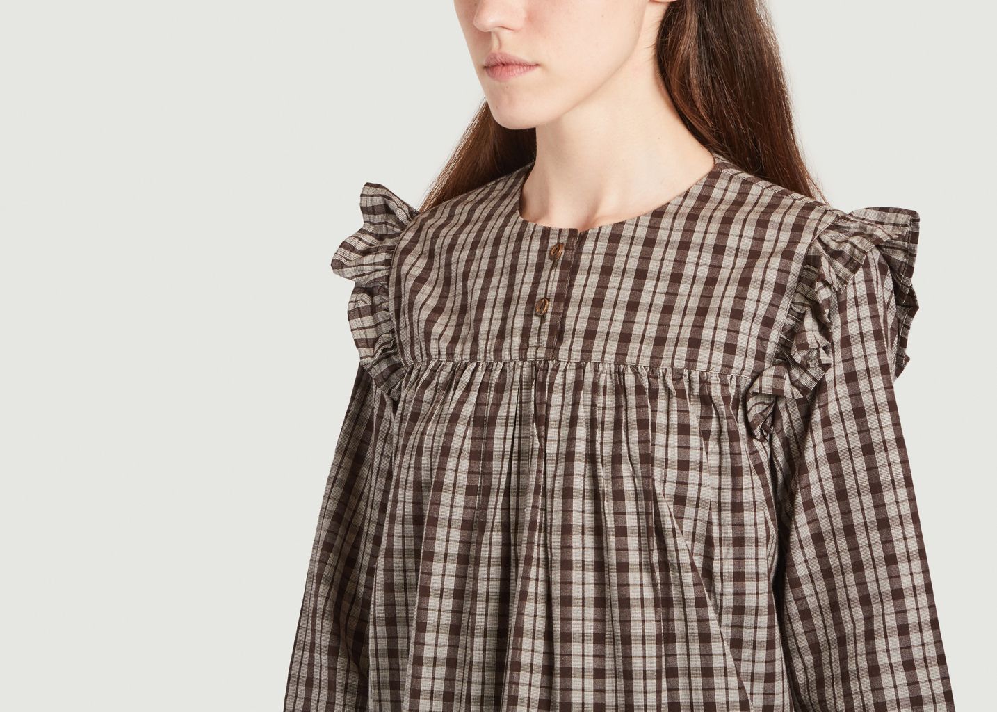 Helen Checked Blouse - People Tree