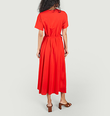 Robe longue portefeuille imprimé fantaisie Leora