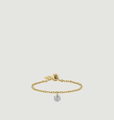 Danaé gold and diamonds chain ring