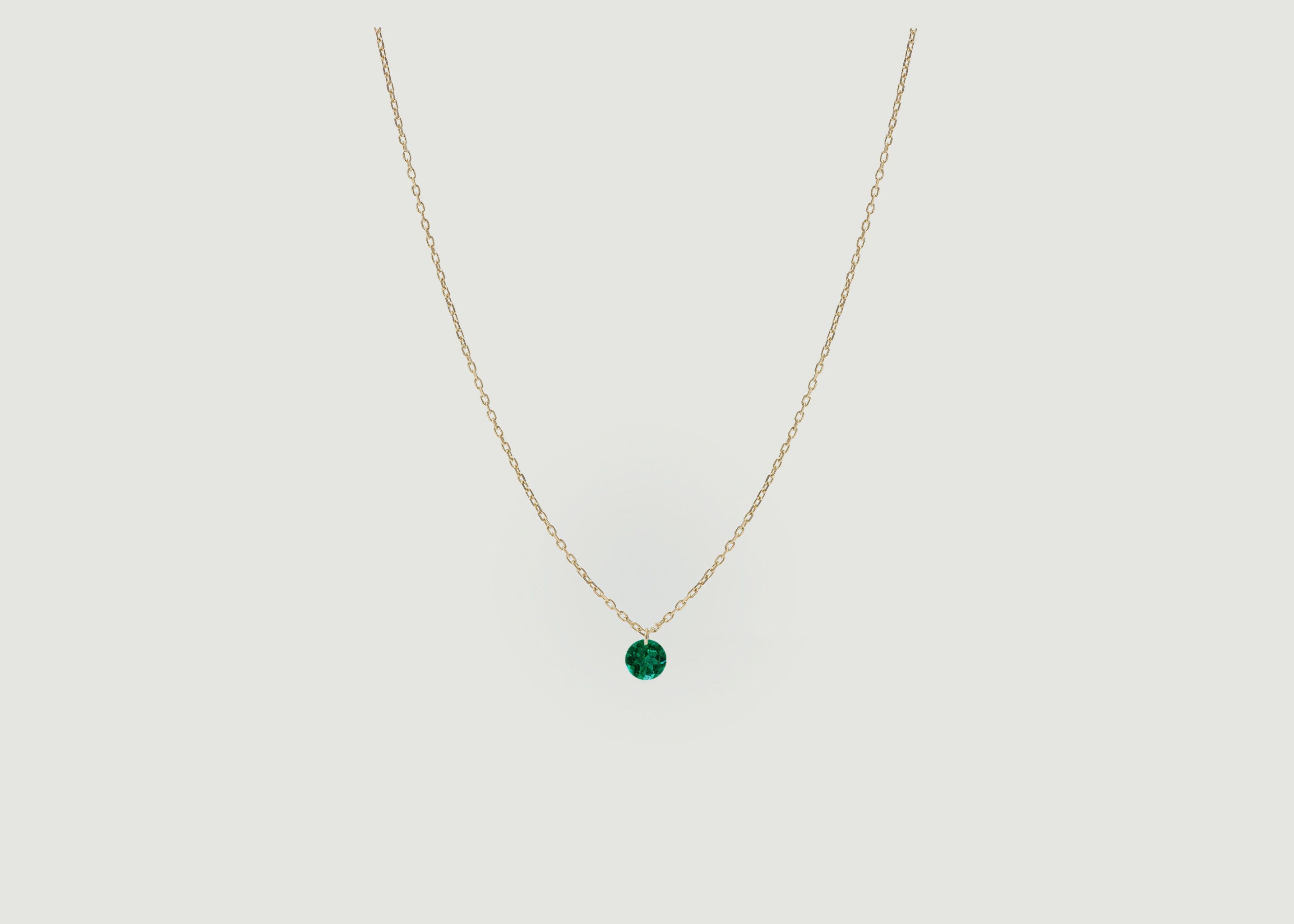 Dancing Green gold and emerald necklace - Persée Paris