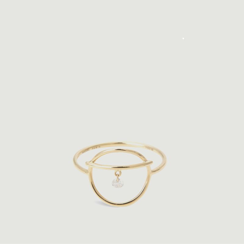 Fibula-Ring mit einem Diamanten - Persée Paris