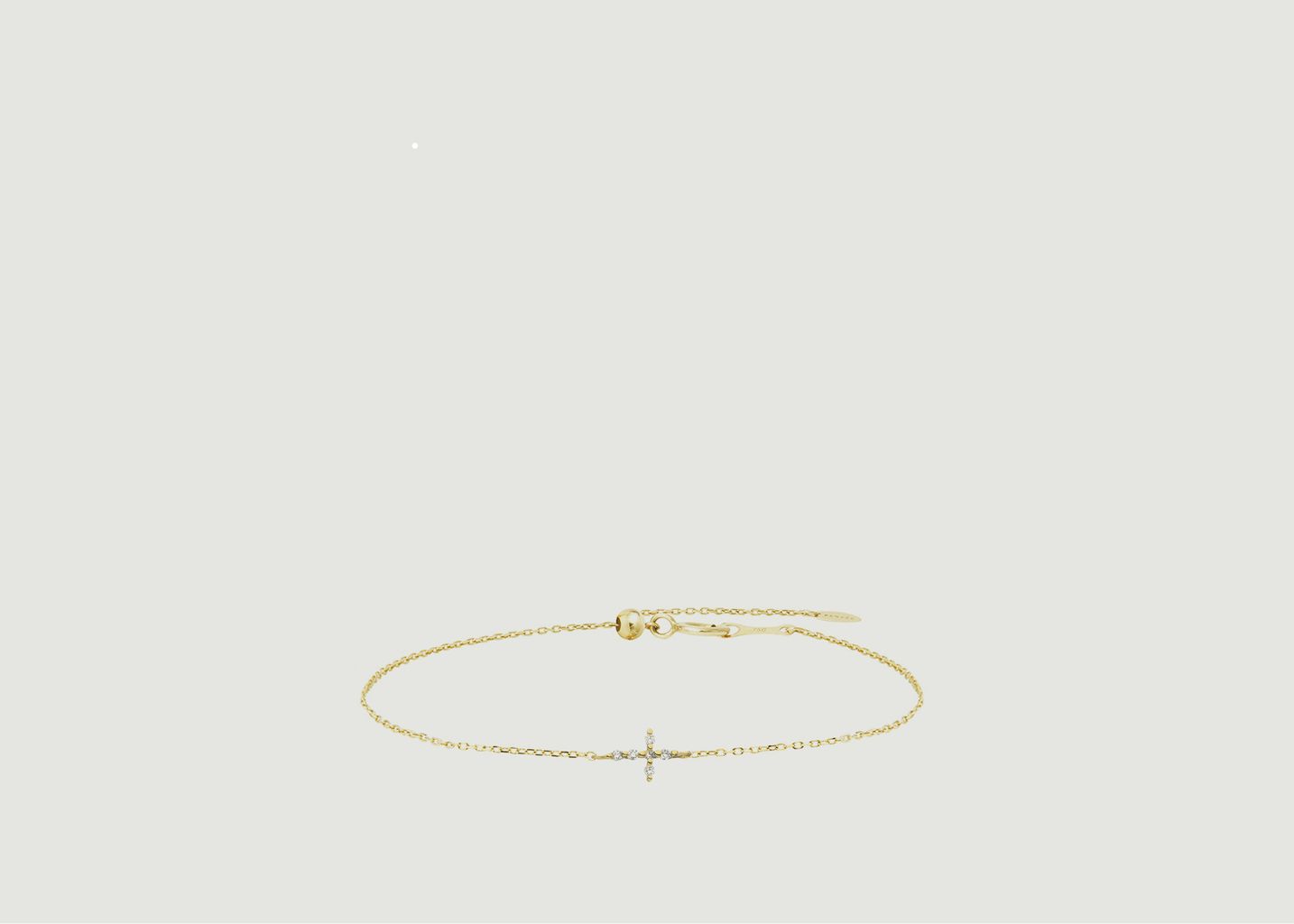 Bracelet en or jaune Croix pavée de diamants  - Persée Paris