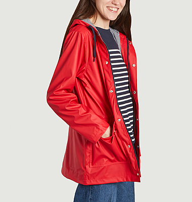 Iconic hooded raincoat