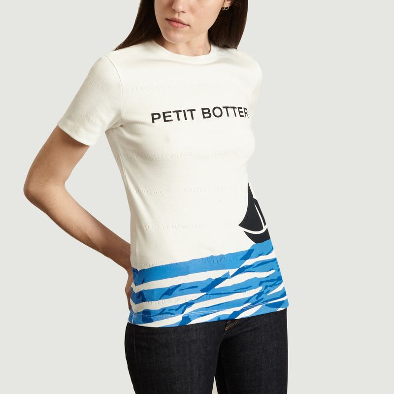 Soldes T-Shirt Petit Bateau x Duo Botter Blanc Petit ...