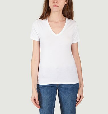 T-Shirt mit V-Ausschnitt aus Bio-Baumwolle
