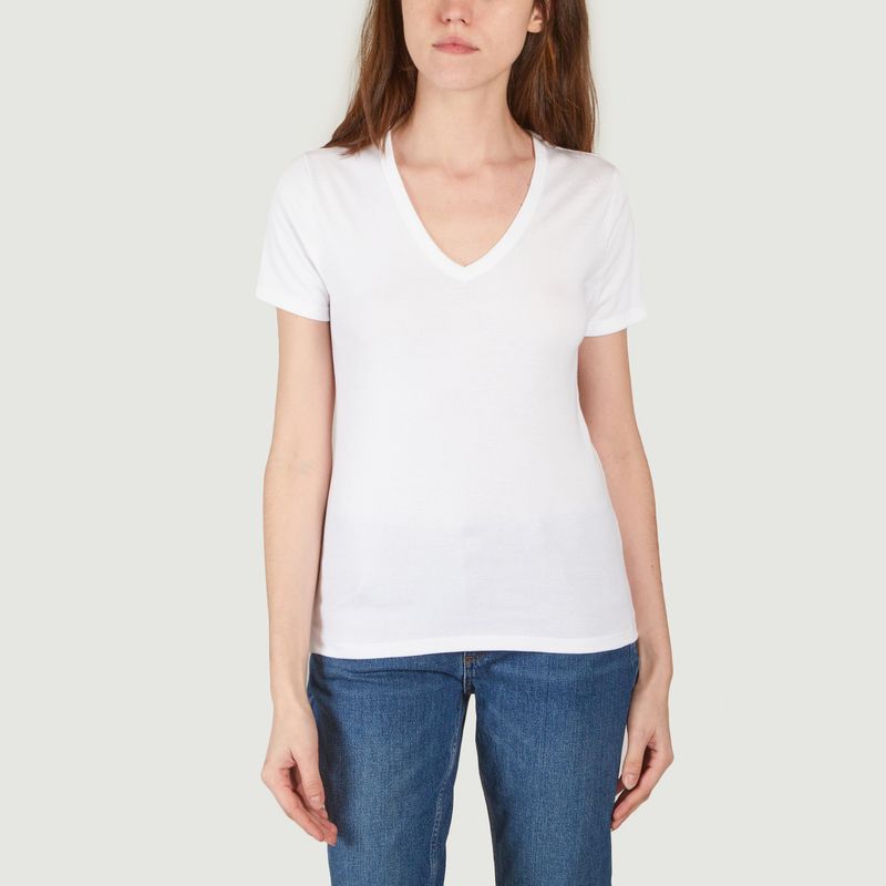 V-neck T-shirt in organic cotton - Petit Bateau