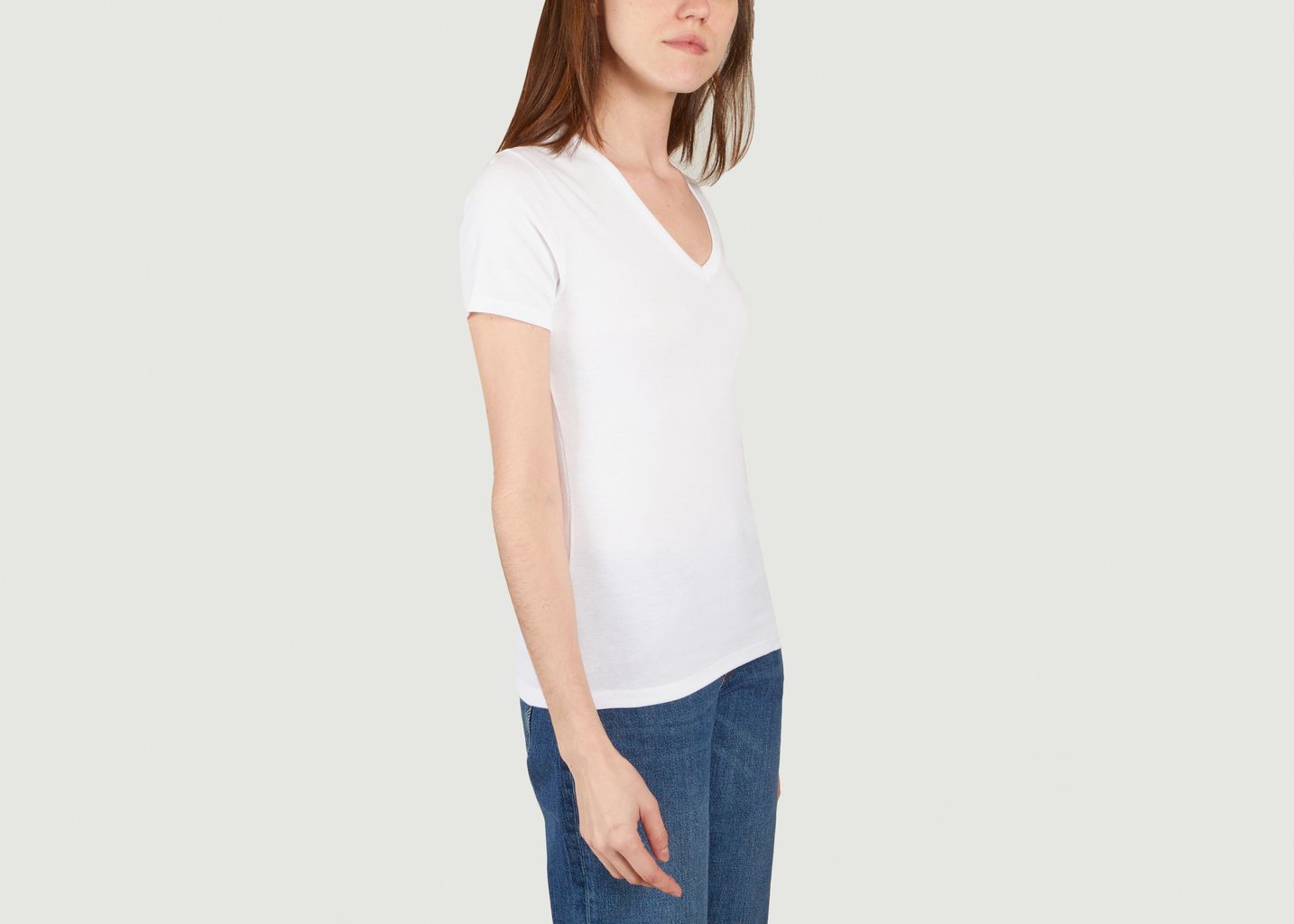 T-shirt col V en coton bio - Petit Bateau