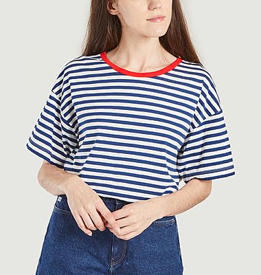 Le Boxy striped cotton T-shirt