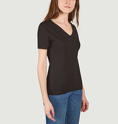 T-shirt col V en coton