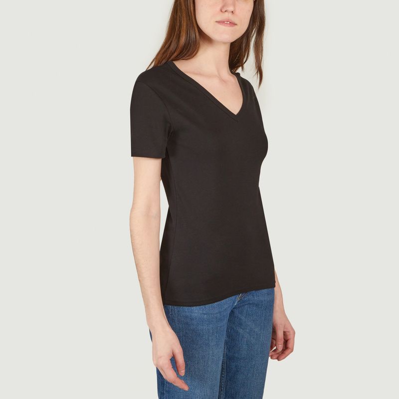 V-neck cotton T-shirt - Petit Bateau