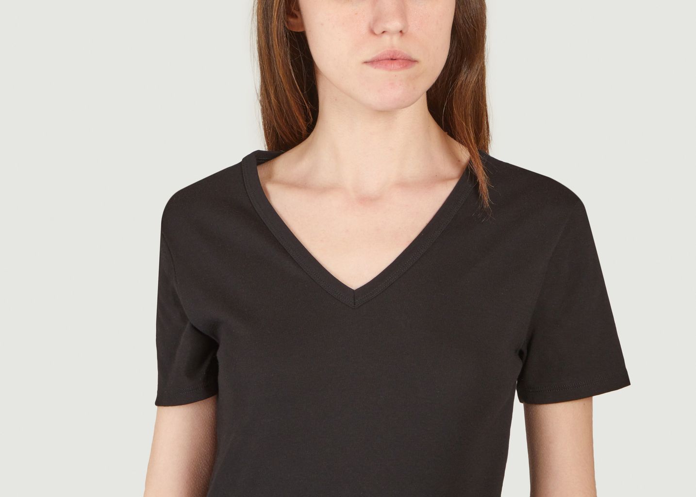 T-Shirt mit V-Ausschnitt aus Baumwolle - Petit Bateau