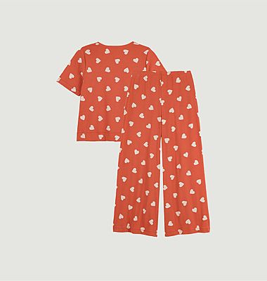 Women's cotton heart pajamas