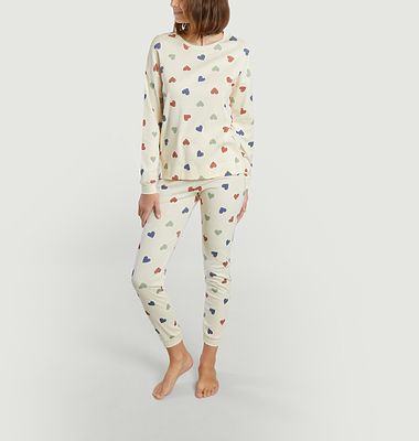 Pyjama mit Herzmuster
