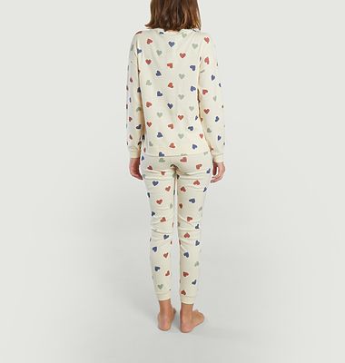 Pyjama mit Herzmuster