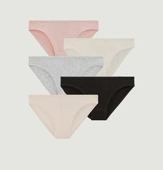5 different cotton panties pack