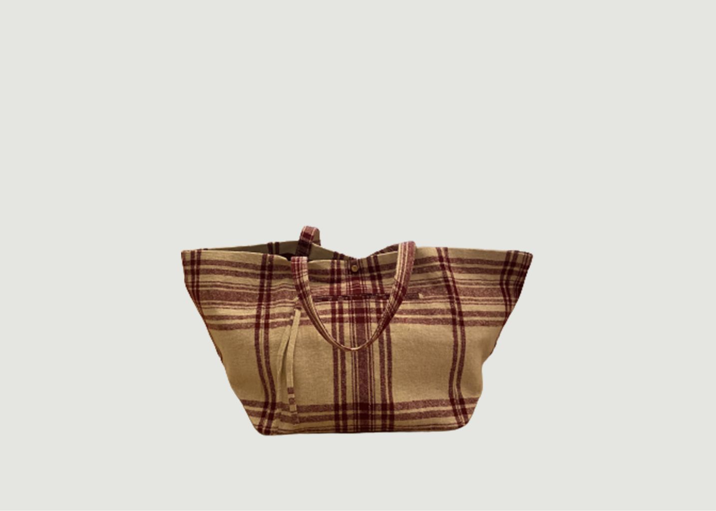 Aya Bitloom checked woolen large tote bag - Petite Mendigote