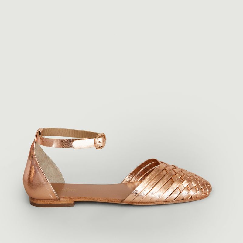 Piccolo metallic leather sandals - Petite Mendigote