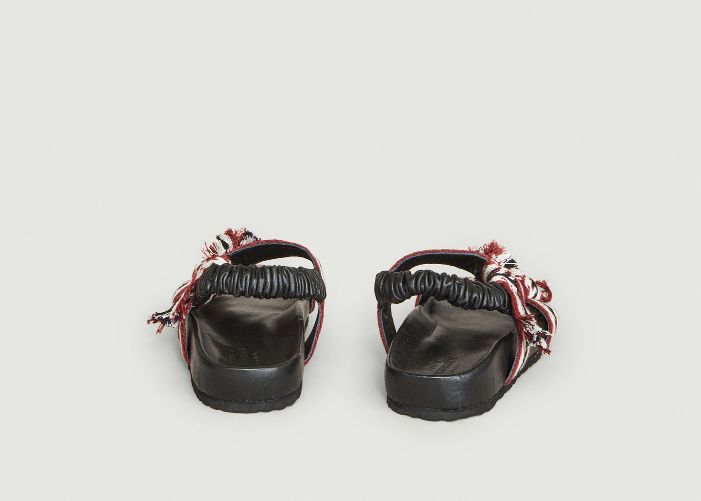 Sandals with fancy straps in cotton Laura - Petite Mendigote