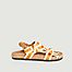 Sandalen mit gestreiften Riemen aus Baumwolle Laura - Petite Mendigote